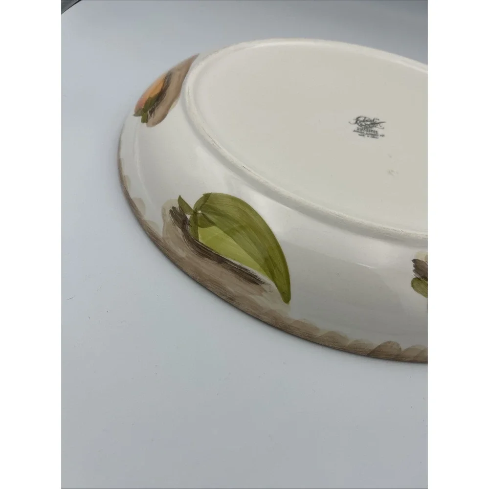 Santa fe Hand Painted Tabletops Unlimited Oval‎ Chili Pepper Platter 13x15